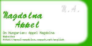 magdolna appel business card